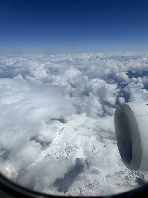 The air gets thinner toward the top.